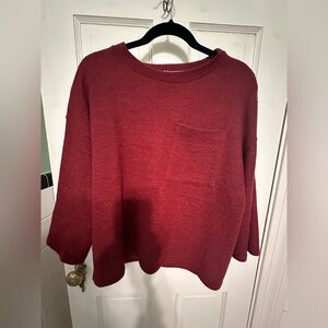 Entro Burgundy Knit Top